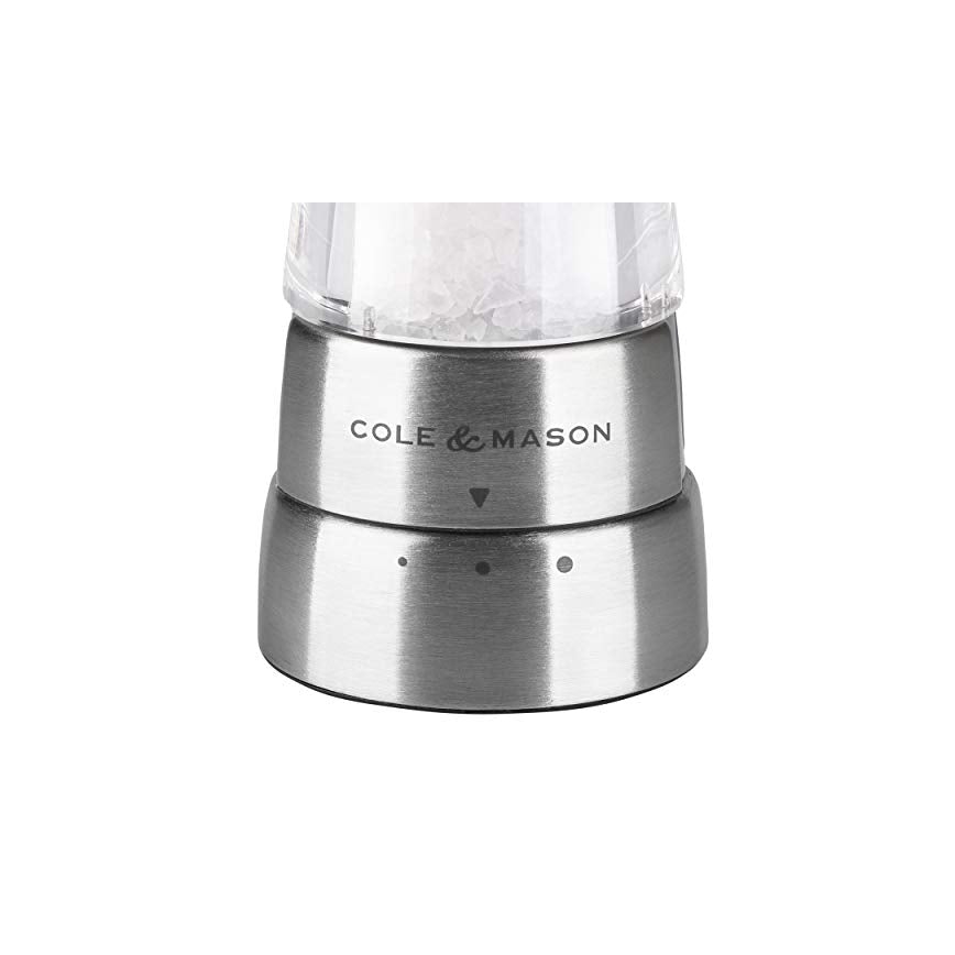 Cole&Mason - Conjunto de moedores de sal grosso e pimenta DERWENT 2 pçs 19 cm cromado brilhante