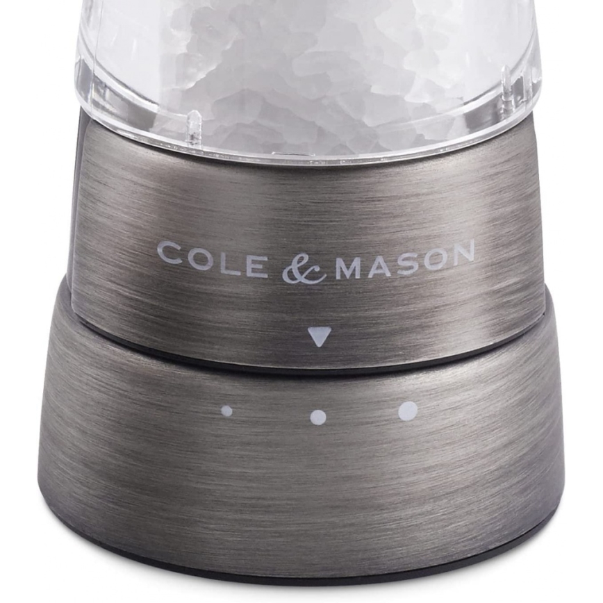 Cole&Mason - Conjunto de moedores de sal grosso e pimenta DERWENT 2 pçs 19 cm cromado mate