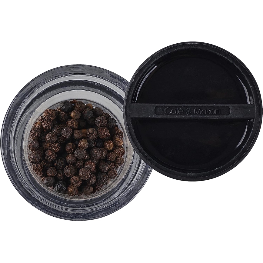 Cole&Mason - Conjunto de moedores de sal grosso e pimenta FLIP 2 pçs 15,4 cm preto