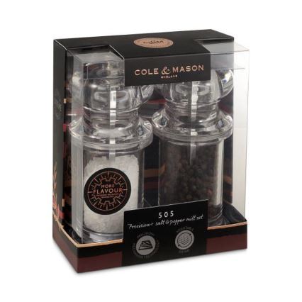 Cole&Mason - Conjunto de moedores de sal grosso e pimenta PRECISION MILLS 2 pçs 14 cm