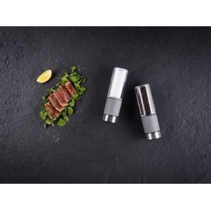 Cole&Mason - Conjunto de moedores de sal grosso e pimenta REGENT CONCRETE 2 pçs betão 18 cm