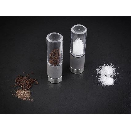 Cole&Mason - Conjunto de moedores de sal grosso e pimenta REGENT CONCRETE 2 pçs betão 18 cm