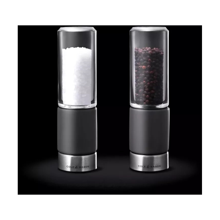 Cole&Mason - Conjunto de moedores de sal grosso e pimenta REGENT CONCRETE 2 pçs betão 18 cm