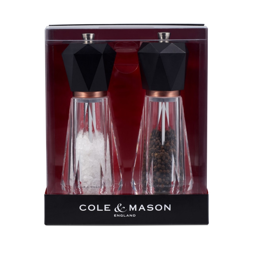 Cole&Mason - Conjunto de moedores de sal grosso e pimenta SOMERTON 2 pçs 18 cm