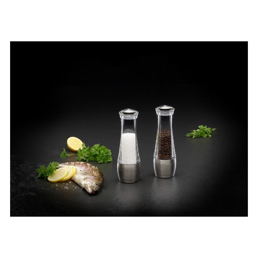 Cole&Mason - Conjunto de moinhos de sal e pimenta AMESBURY 2 peças 19 cm