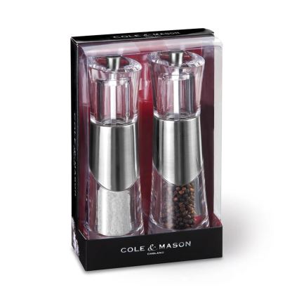 Cole&Mason - Conjunto de moinhos de sal e pimenta BOBBI 2 peças 18,5 cm
