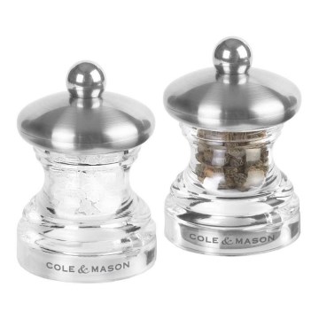 Cole&Mason - Conjunto de moinhos de sal e pimenta BUTTON 2 peças 6,5 cm