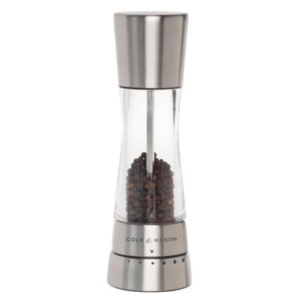Cole&Mason - Conjunto de moinhos de sal e pimenta DERWENT 2 peças 19 cm cromo brilhante