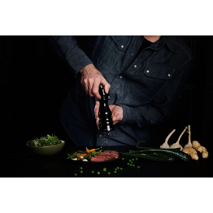 Cole&Mason - Conjunto de moinhos de sal e pimenta LONDON 2 peças 18 cm faia/preto