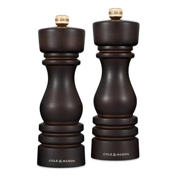 Cole&Mason - Conjunto de moinhos de sal e pimenta LONDON 2 peças 18 cm faia/marrom