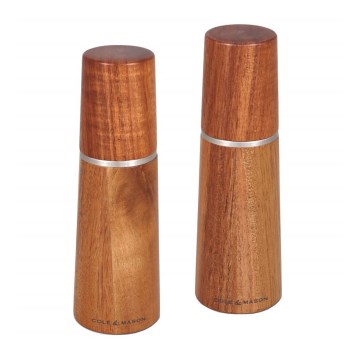 Cole&Mason - Conjunto de moinhos de sal e pimenta MARLOW em acácia, 2 peças, 18,5 cm