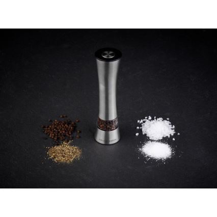 Cole&Mason - Elétrico salt or pepper grinder BURFORD 4xAAA 18 cm cromado mate