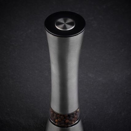 Cole&Mason - Elétrico salt or pepper grinder BURFORD 4xAAA 18 cm cromado mate