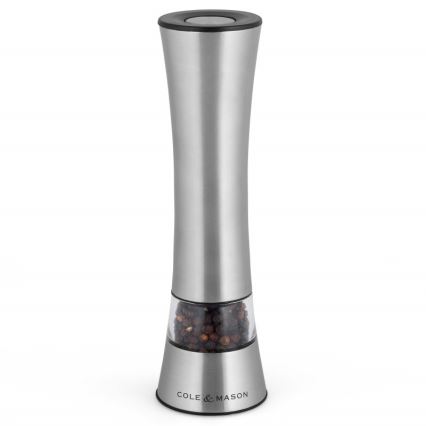 Cole&Mason - Elétrico salt or pepper grinder BURFORD 4xAAA 18 cm cromado mate