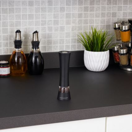 Cole&Mason - Moedor elétrico para sal ou pimenta BURFORD 4xAAA 18 cm preto