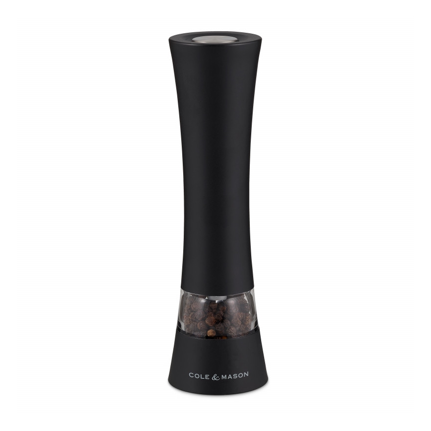 Cole&Mason - Moedor elétrico para sal ou pimenta BURFORD 4xAAA 18 cm preto