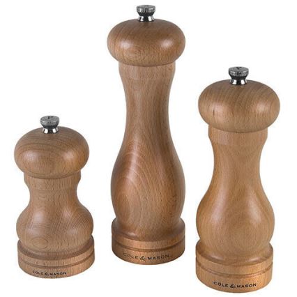 Cole&Mason - Moedor de sal grosso CAPSTAN BEECH faia 12 cm