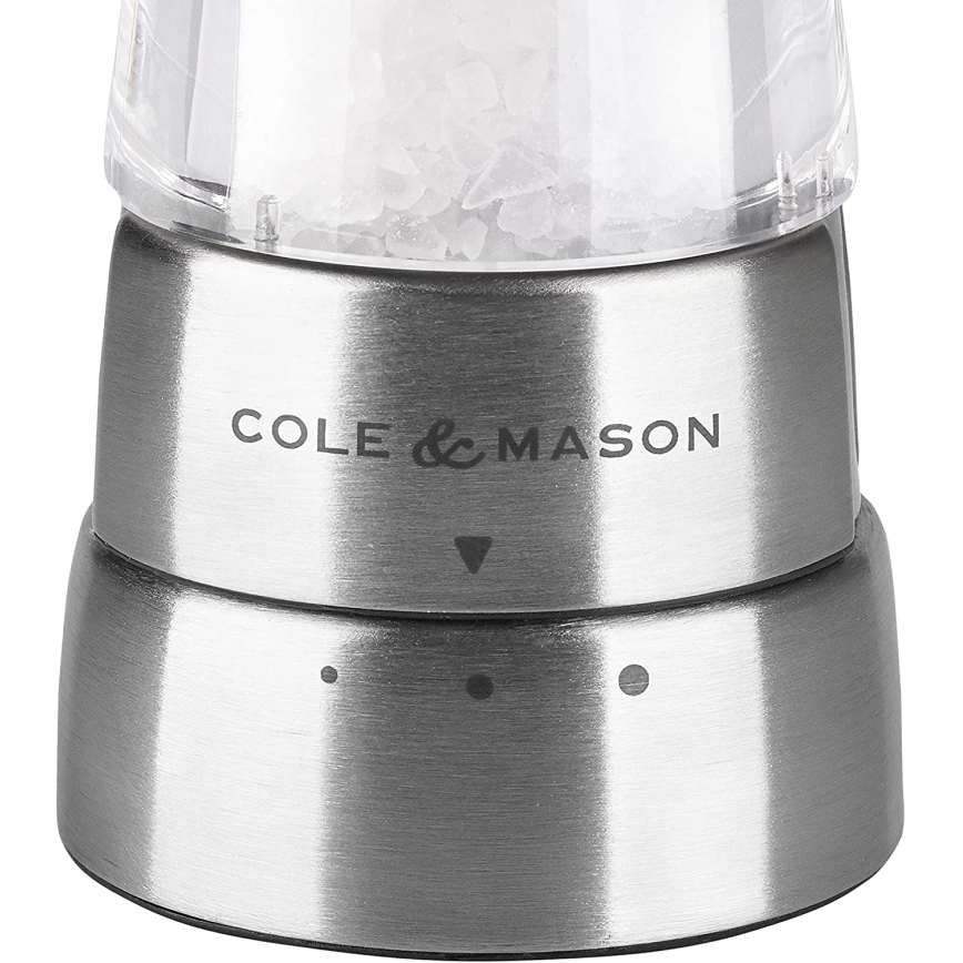 Cole&Mason - Moedor de sal grosso DERWENT 19 cm cromado brilhante