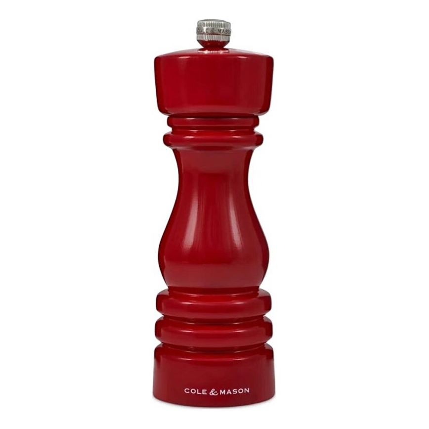 Cole&Mason - Moedor de sal grosso LONDON 18 cm faia/vermelho