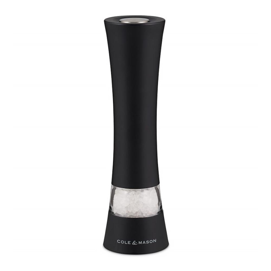 Cole&Mason - Moedor elétrico para sal ou pimenta BURFORD 4xAAA 18 cm preto