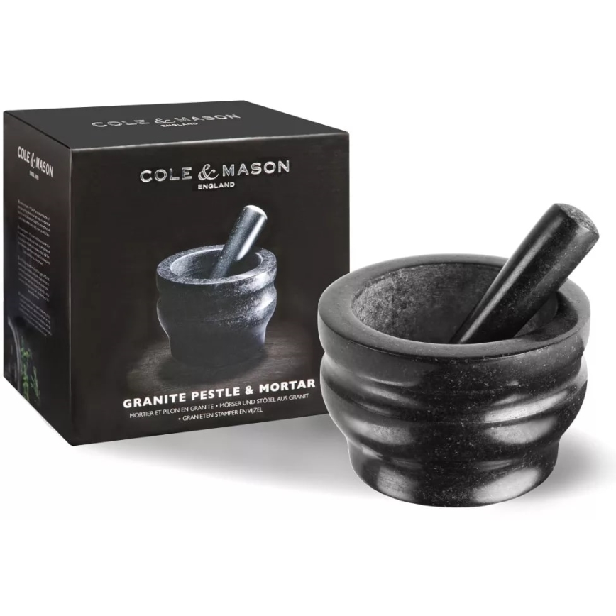 Cole&Mason - Almofariz de granito com pilão GRANITE diâmetro 18 cm granito/preto