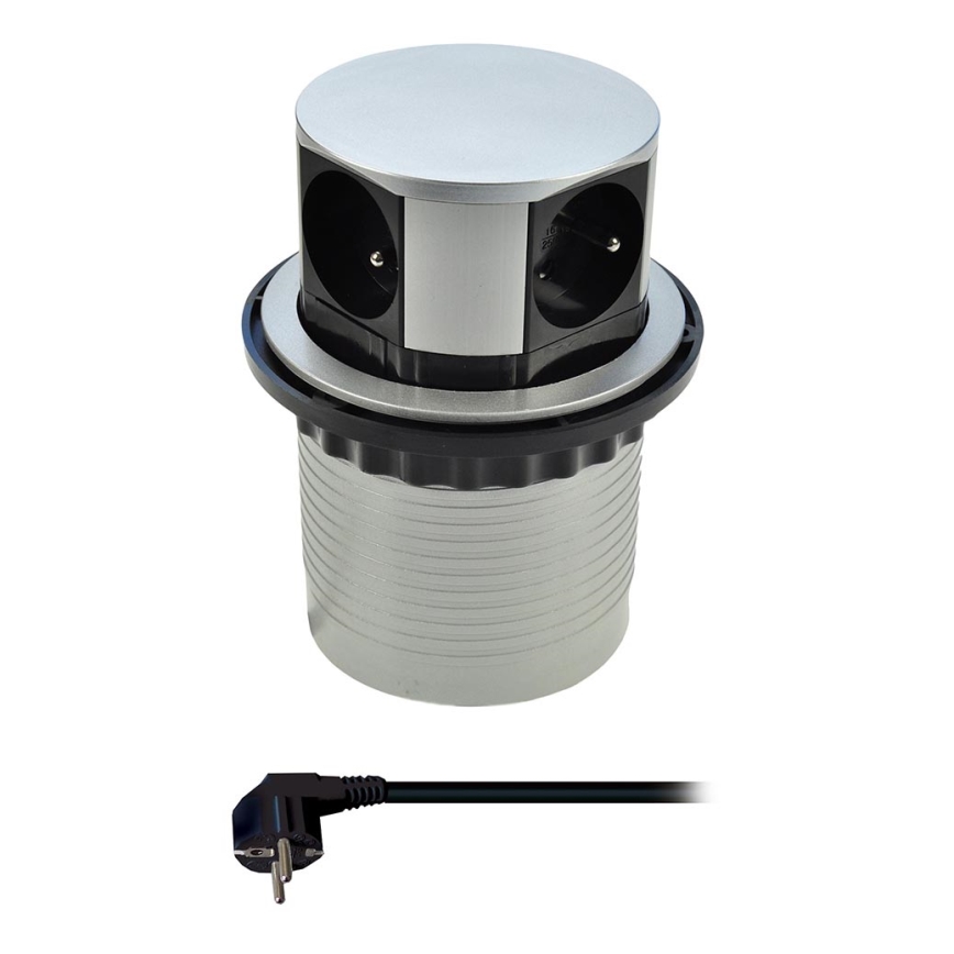 Coluna de tomadas para o tampo da mesa 4x230V