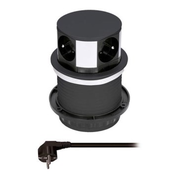 Coluna de tomadas para um tampo de mesa 4x230V