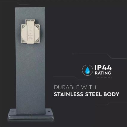 Coluna exterior com tomada SCHUKO 2Z 230V IP44