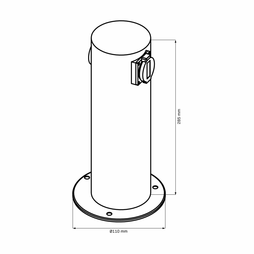 Coluna exterior com tomada 2Z ELEKTRI 230V IP44