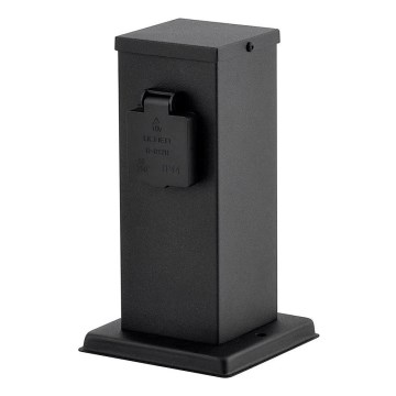 Coluna exterior com tomada 2Z SCHUKO 230V antracite IP44