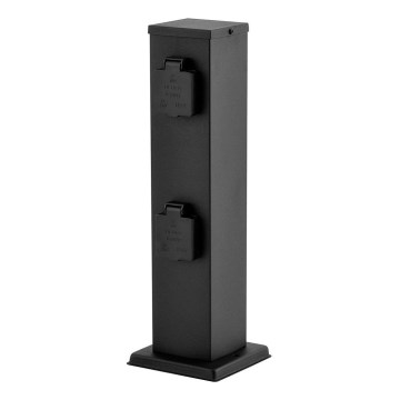 Coluna exterior com tomada 4Z SCHUKO 230V antracite IP44