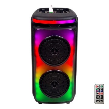Coluna LED RGB com microfone 400W/2400 mAh + comando