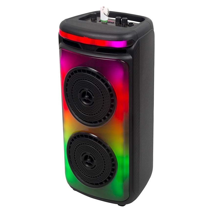 Coluna LED RGB com microfone 400W/2400 mAh + comando