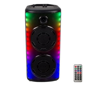 Coluna LED RGB com microfone 600W/2400 mAh + comando