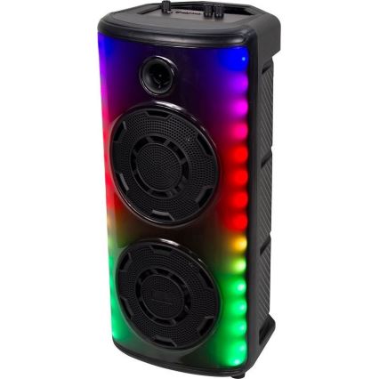 Coluna LED RGB com microfone 600W/2400 mAh + comando