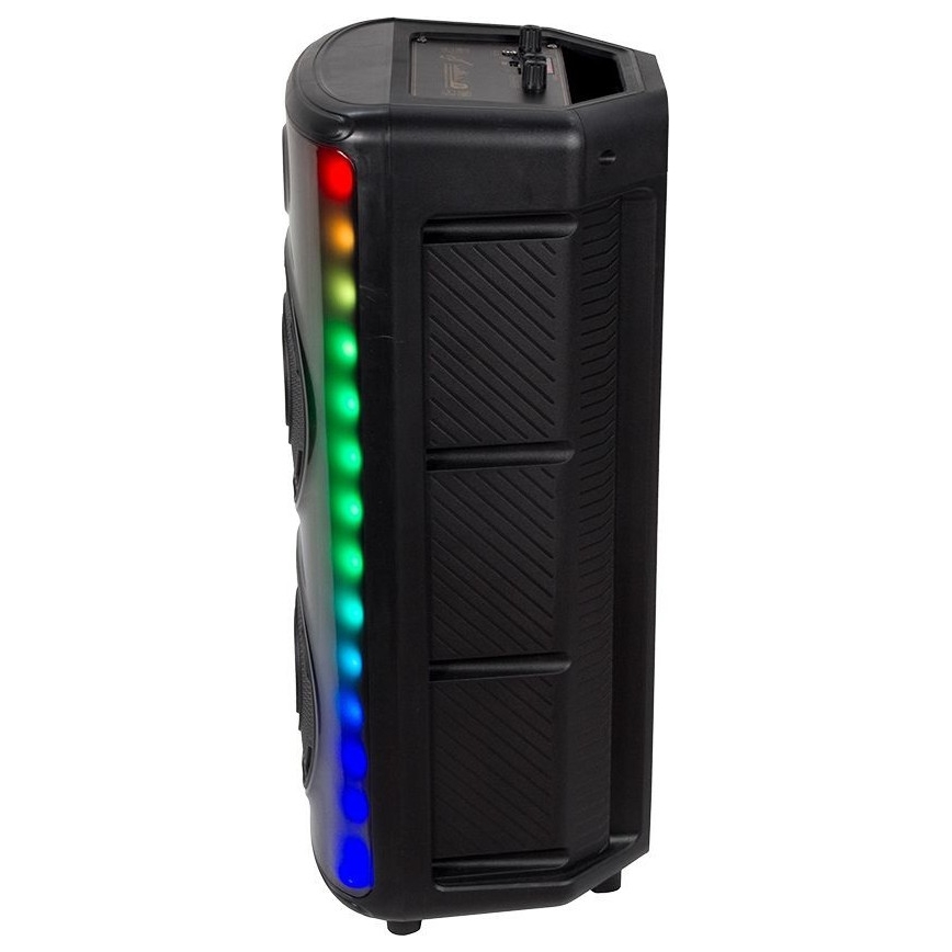 Coluna LED RGB com microfone 600W/2400 mAh + comando