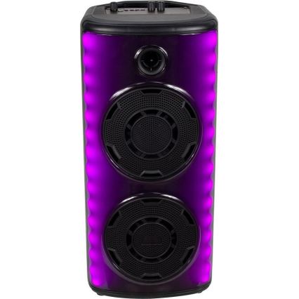 Coluna LED RGB com microfone 600W/2400 mAh + comando