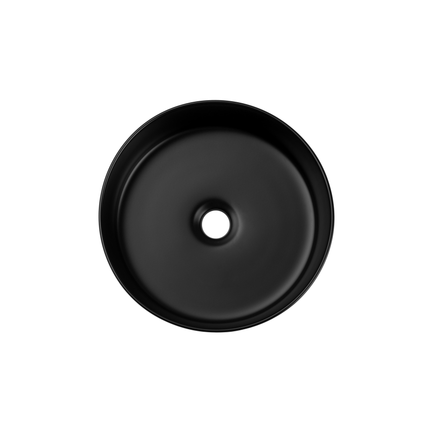 COMAD BEYOND 2 BLACK ( E-6565 ) - Lavatório de bancada BEYOND diâmetro 36 cm cerâmica/mate preto