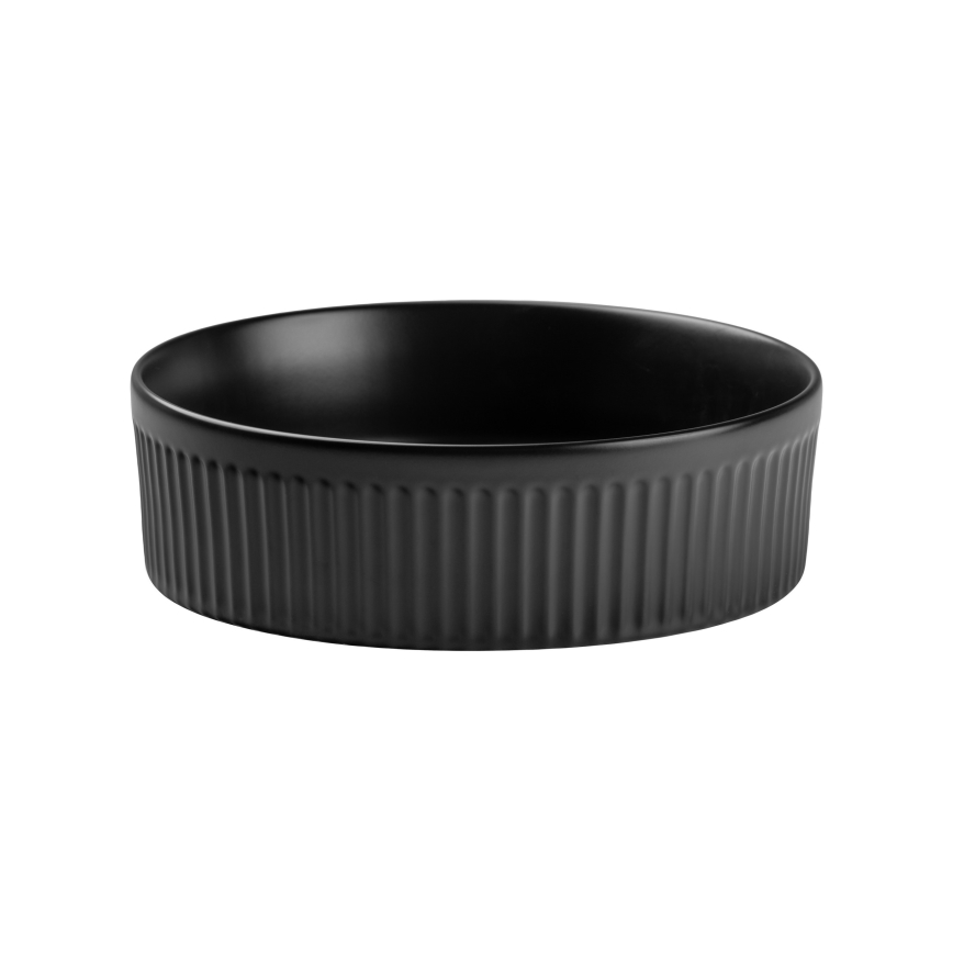 COMAD BEYOND 2 BLACK ( E-6565 ) - Lavatório de bancada BEYOND diâmetro 36 cm cerâmica/mate preto