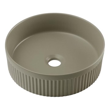 COMAD BEYOND 2 OLIVER VERDE ( E-6565 ) - Lavatório de bancada BEYOND diâmetro 36 cm cerâmica/mate verde