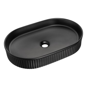 COMAD BEYOND 3 BLACK ( E-6531 ) - Lavatório de bancada BEYOND 56x36 cm cerâmica/mate preto