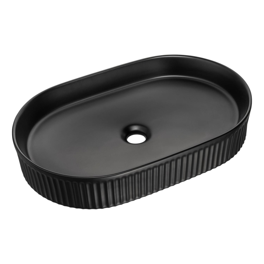 COMAD BEYOND 3 BLACK ( E-6531 ) - Lavatório de bancada BEYOND 56x36 cm cerâmica/mate preto