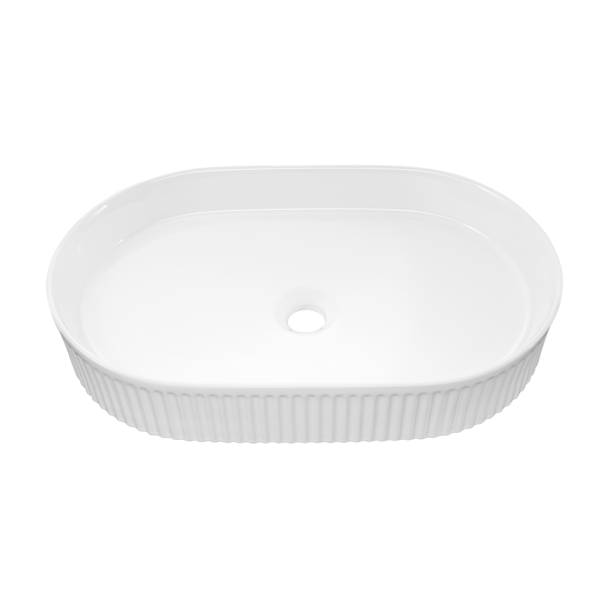 COMAD BEYOND 3 Branco ( E-6531 ) - Lavatório de bancada BEYOND 56x36 cm cerâmica/branco brilhante