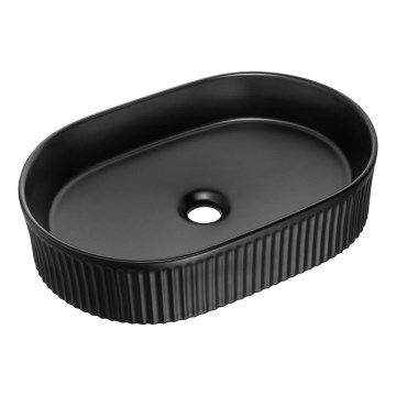 COMAD BEYOND 5 BLACK ( E-6564 ) - Lavatório de bancada BEYOND 48x32,5 cm cerâmica/mate preto