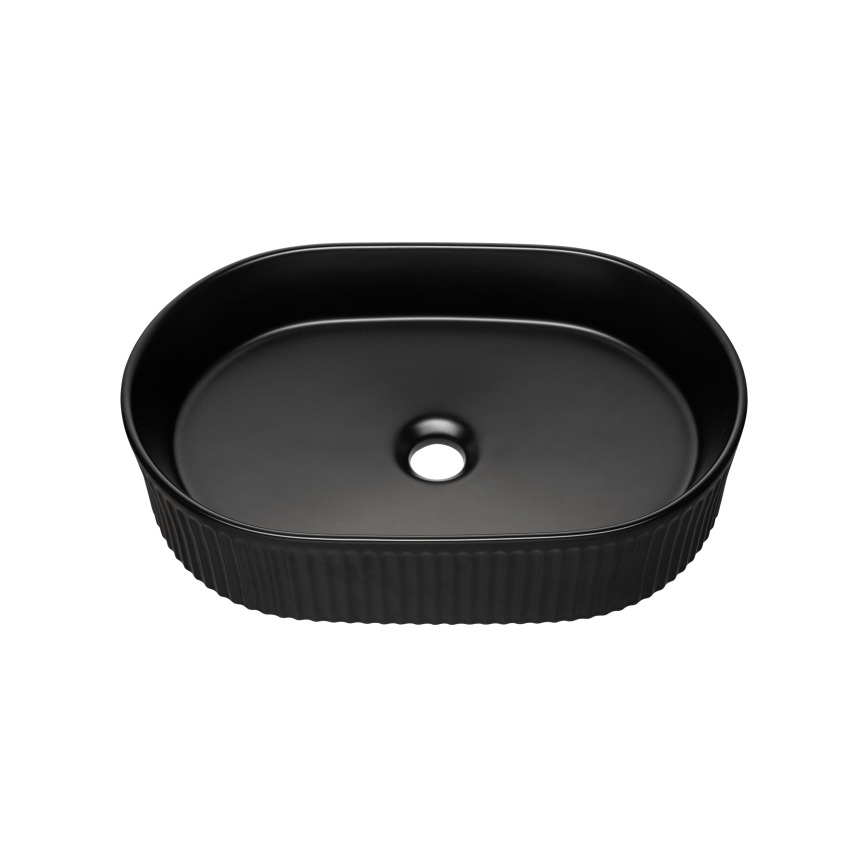 COMAD BEYOND 5 BLACK ( E-6564 ) - Lavatório de bancada BEYOND 48x32,5 cm cerâmica/mate preto