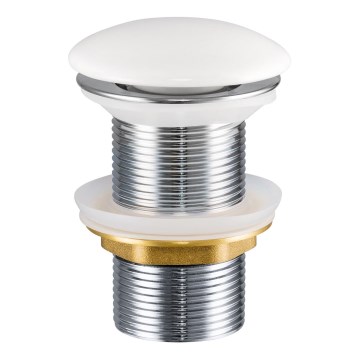 COMAD CLICK-CLACK T201-3 - Válvula de drenagem CLICK-CLACK diâmetro 7 cm branco brilhante