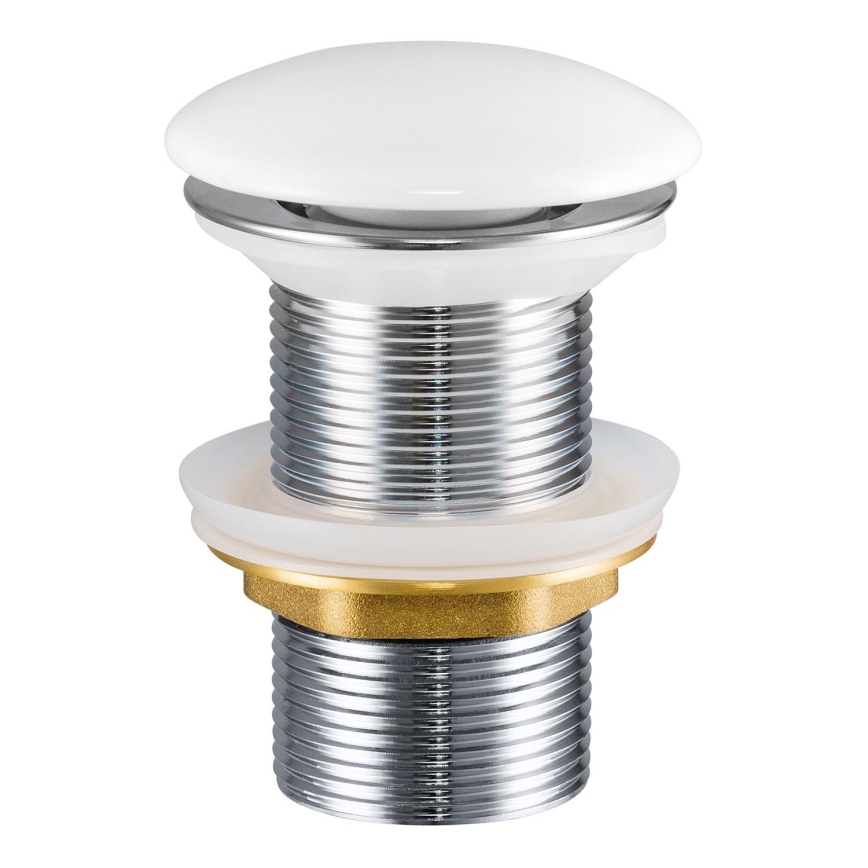 COMAD CLICK-CLACK T201-3 - Válvula de drenagem CLICK-CLACK diâmetro 7 cm branco brilhante