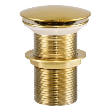 COMAD CLICK-CLACK T201G-3 - Válvula de drenagem CLICK-CLACK diâmetro 7 cm dourado brilhante