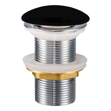 COMAD CLICK-CLACK T201M-B2-3 - Válvula CLICK-CLACK para lavatório, diâmetro 7 cm, preto mate