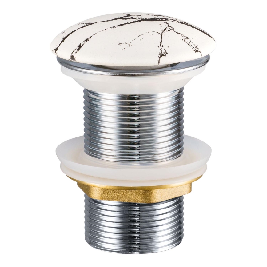 COMAD CLICK-CLACK T201M-W17-3 - Válvula de drenagem CLICK-CLACK diâmetro 7 cm branco mate